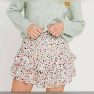 Free The Roses Women's Floral Ruffle Shorts - Size Small